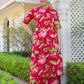BloomFlair Pink Lotus Print Kurti – Festive Elegance in Every Thread