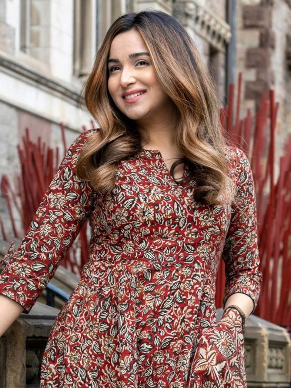 RustLeaf Kalamkari Printed Kurti – Earthy Elegance by A2ZFashionstore