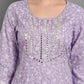 Lavelle Lilac Embroidered Suit Set – Regal Softness by A2ZFashionstore