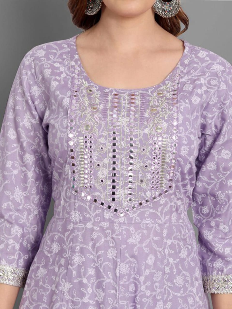 Lavelle Lilac Embroidered Suit Set – Regal Softness by A2ZFashionstore